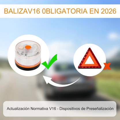 🔥ÚLTIMAS 6 HORAS🔥: 70% DE DESCUENTO⭐Luz de Emergencia V16 DGT 3.0 – Aprobada 2026, Magnética IP54 – Cumple con la Normativa 2026